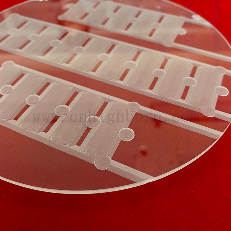 Scheda di silice fusa in vetro rotondo in quarzo