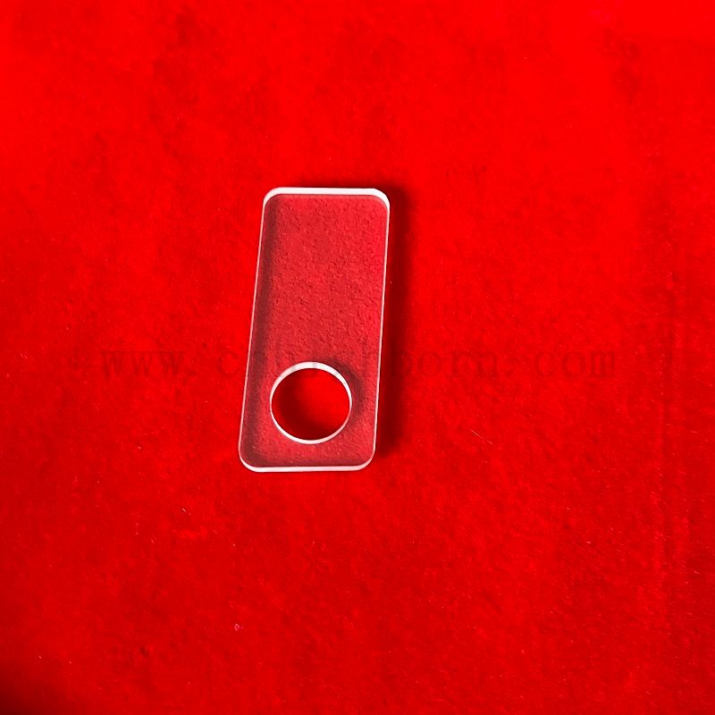 Piastra in vetro trasparente foro rotondo per macinare la foglio di silice