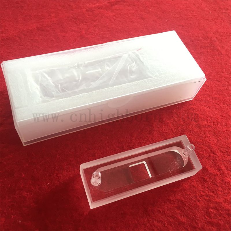 Cella di assorbimento personalizzato Hiqh di qualità ad alta precisione Cuvetta di vetro a cellule di vetro ottico a cella in vetro ottico