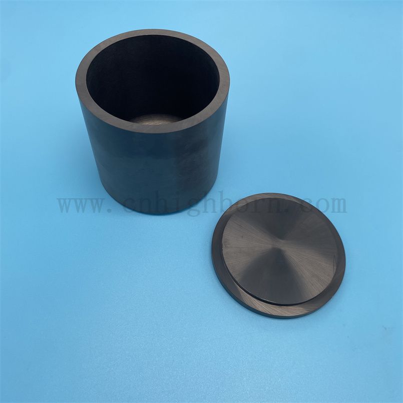 Alta resistenza Si3n4 Ceramica ceramica crogiolo silicio nitruro di macinatura ceramica jar del mulino a sfera