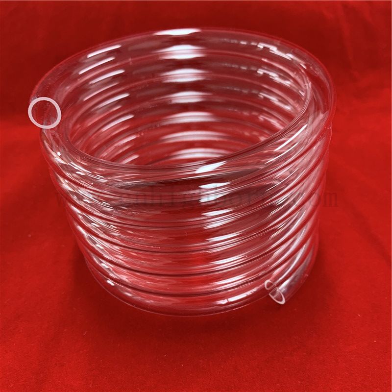 Resistenza al calore Spirale in vetro in quarzo in silice fuso trasparente