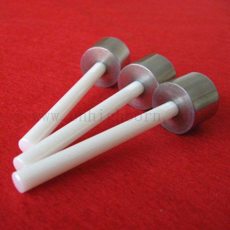 Lo stantuffo di pistone in ceramica zirconia ad alta precisione personalizzata con parte metallica