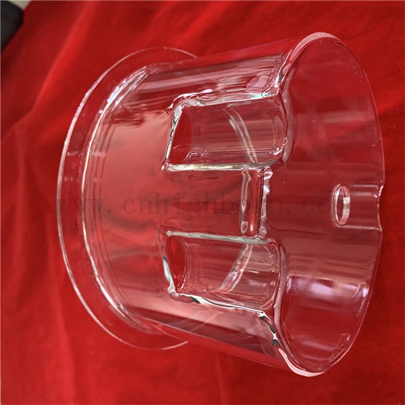 Laboratorio personalizzato lucido chiaro resistente al calore in quarzo strumento di vetro per l'industria chimica