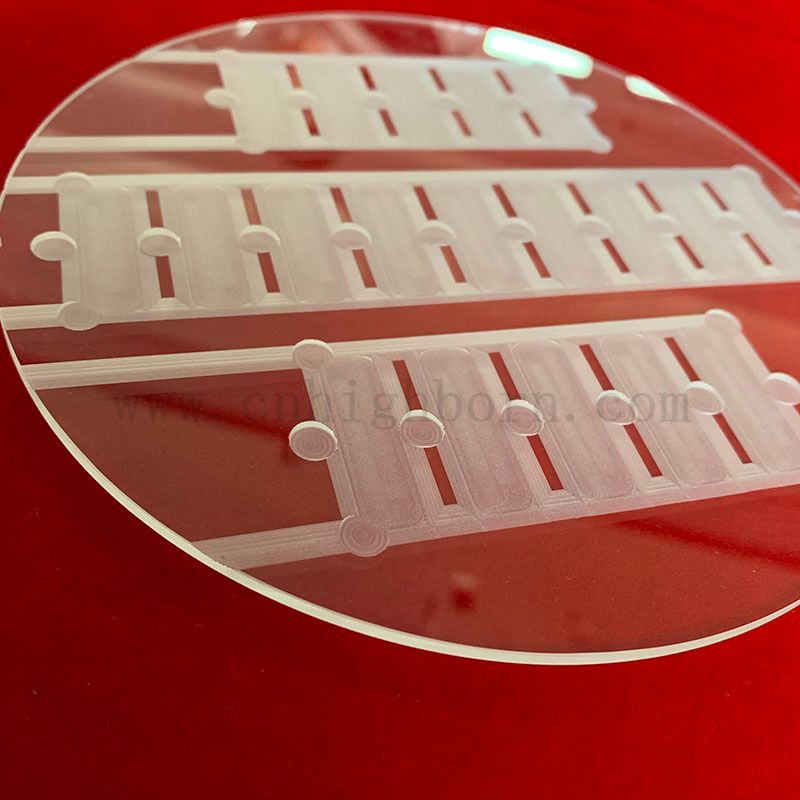 Scheda di silice fusa in vetro rotondo in quarzo