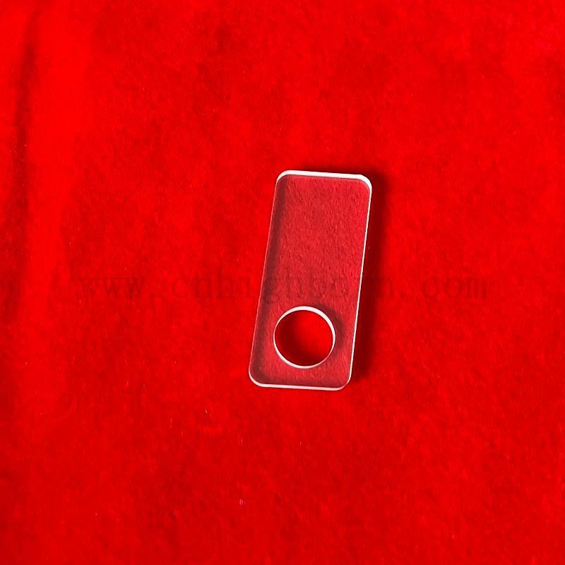 Piastra in vetro trasparente foro rotondo per macinare la foglio di silice