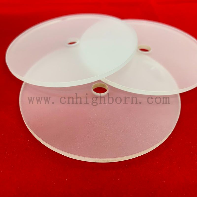 Lente ottica al quarzo smerigliato