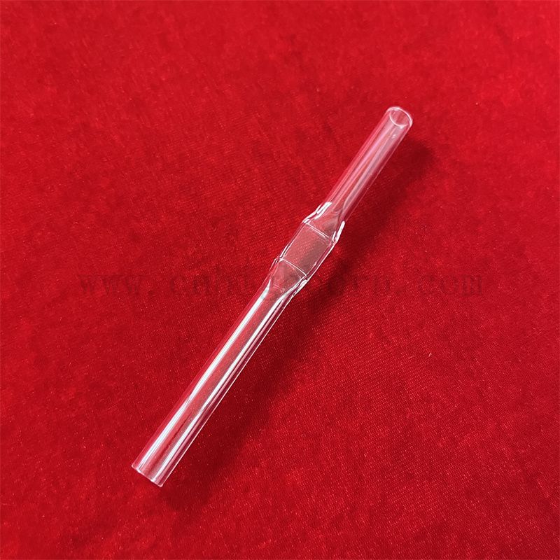 Resistenza di calore trasparente a forma personalizzata quarzo tubo di vetro in silice fuso