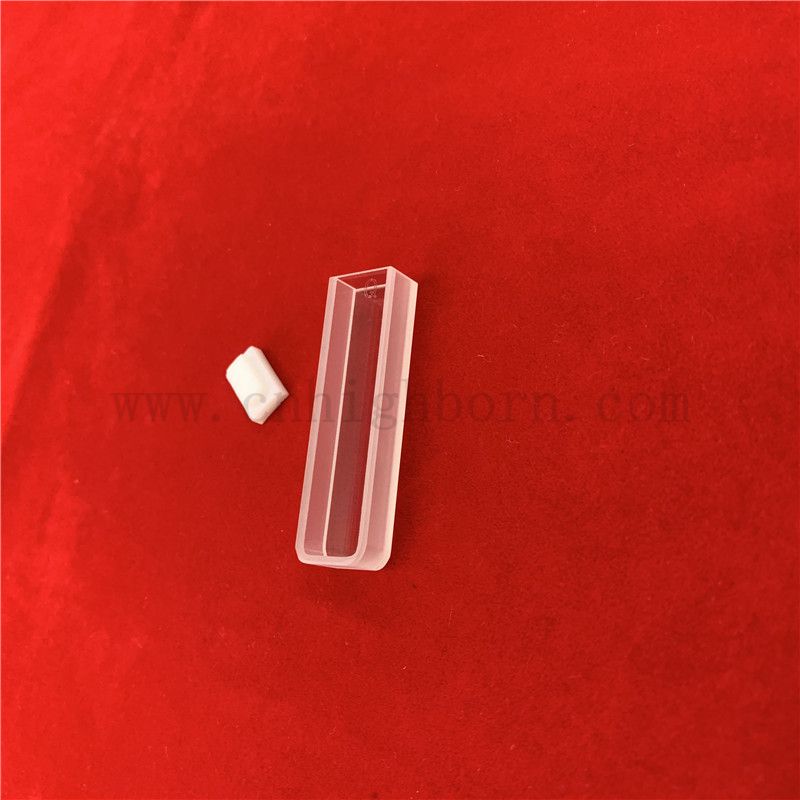 Trasmittanza UV di laboratorio da 1,7 ml spettrofotometro cuvetta cuvetta 2 lati trasparenti cella di vetro ottico standard con coperchio