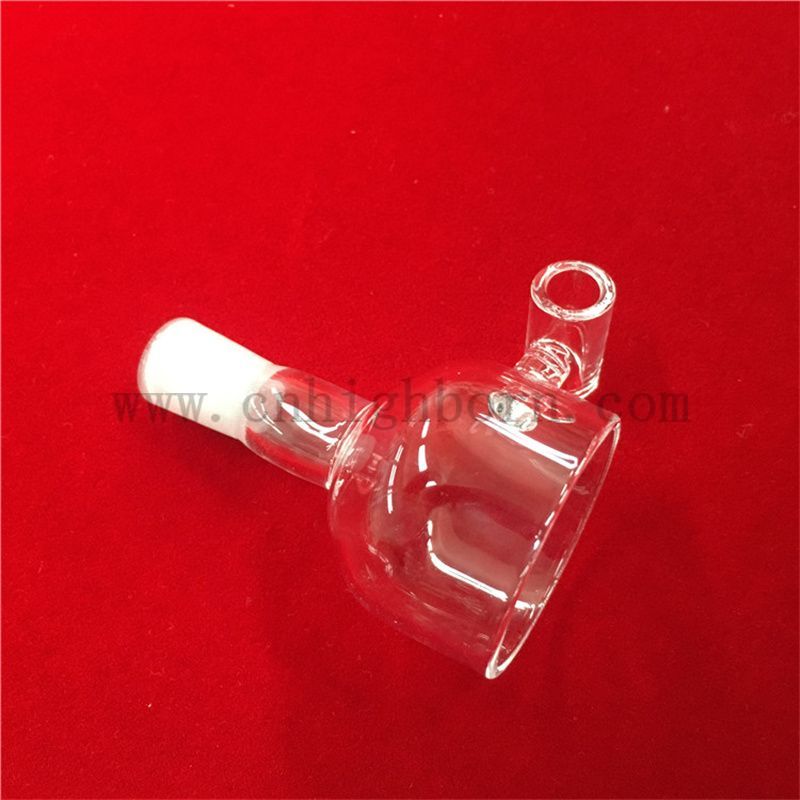 Ciotola di resistenza al calore ad alta purezza Forma a banger di vetro in quarzo trasparente