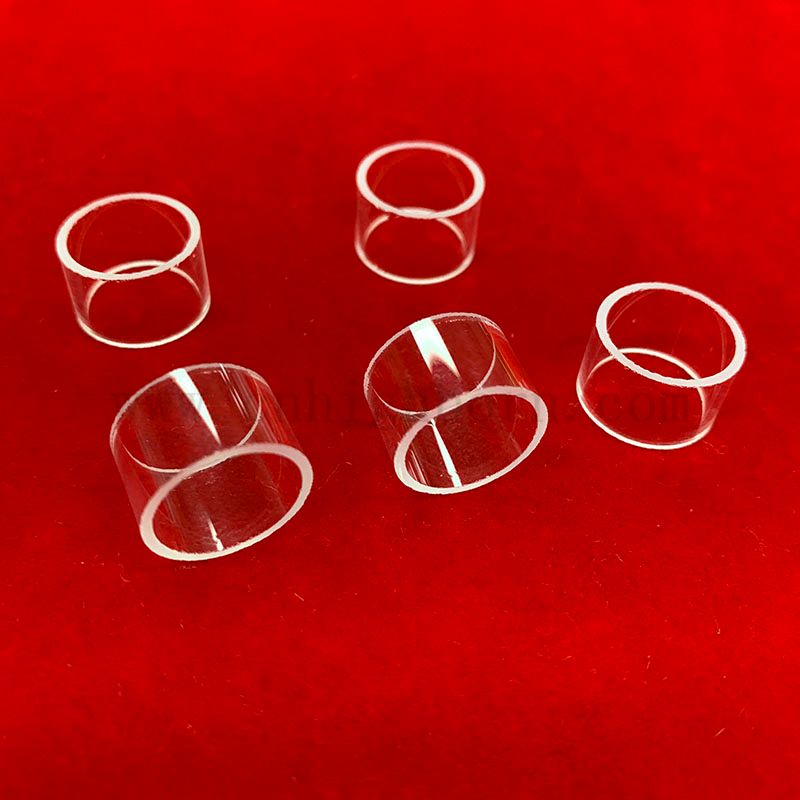 Anello di vetro al quarzo in silice di lucidatura trasparente per laboratorio di chimica