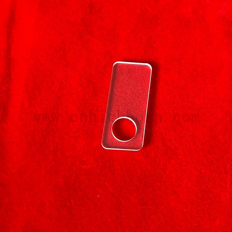 Piastra in vetro trasparente foro rotondo per macinare la foglio di silice