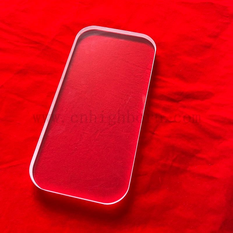 Substrato di vetro al quarzo a taglio quadrato rotondo in silice fuso