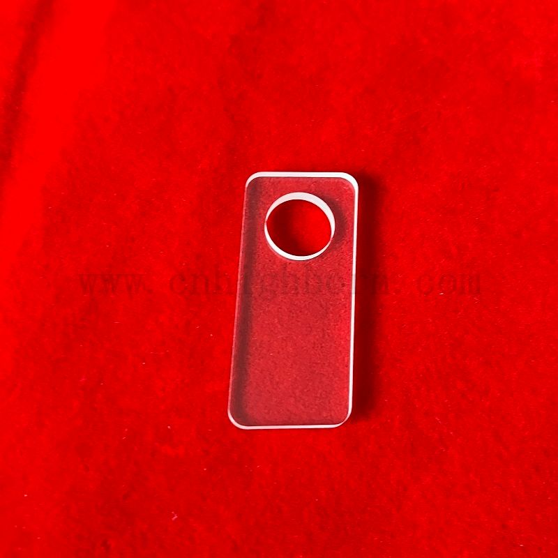 Piastra in vetro trasparente foro rotondo per macinare la foglio di silice