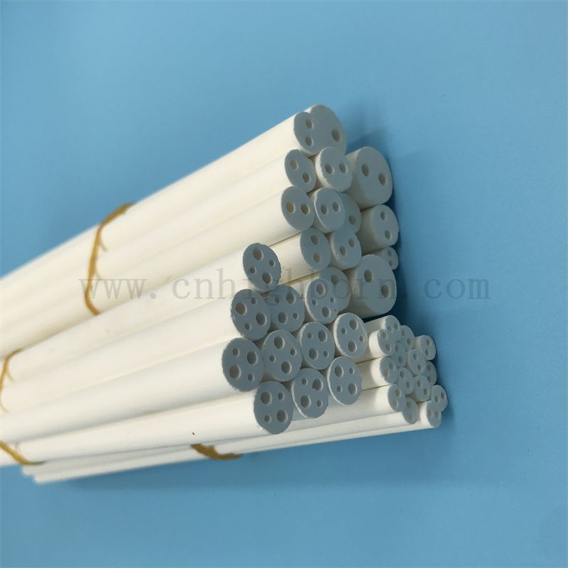 Tubo mgo a 2 fori al 99% di isolamento in ceramica del nucleo di ossido di magnesio