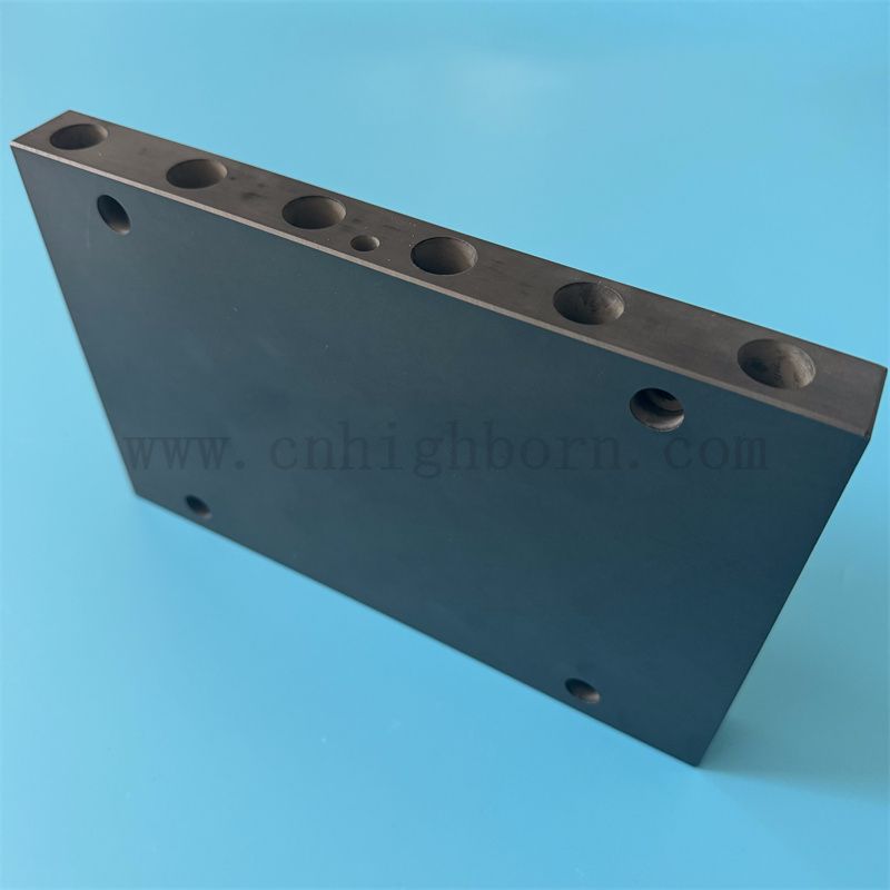 Piatto in ceramica SIC personalizzato Scheda in carburo di silicio in ceramica con buchi