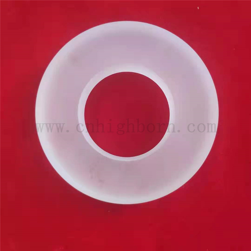  Taglio di precisione personalizzato glassata flangia di vetro al quarzo anulare