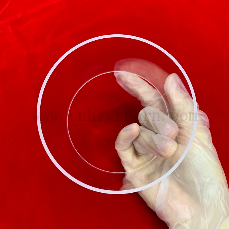 Flangia di saldatura in vetro in quarzo in quarzo purezza ad alta purezza per reattore al quarzo