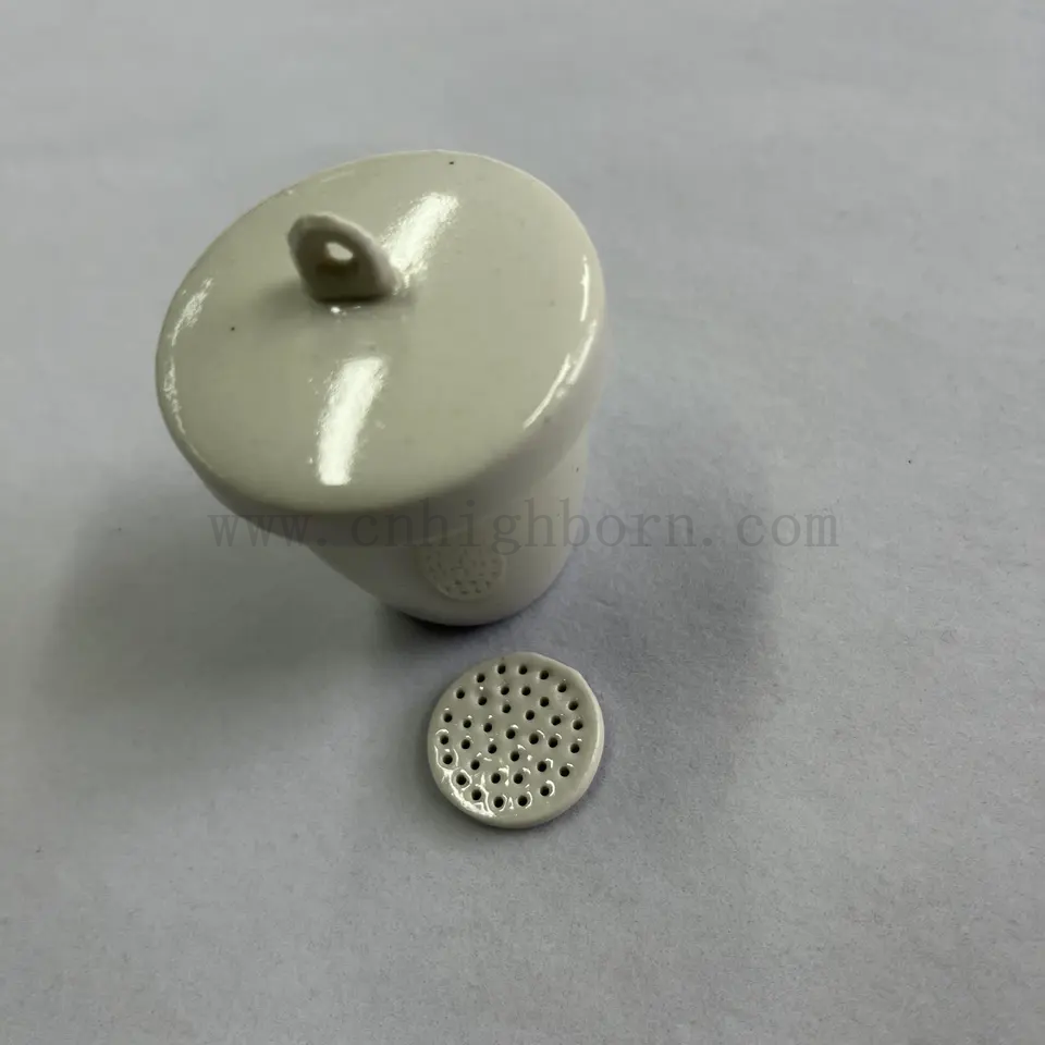 30 ml di gooch crogiolo laboratorio usa il crogiolo in ceramica in porcellana con coperchio 