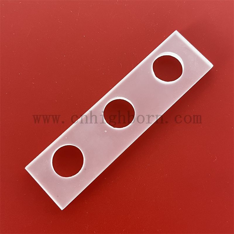 Foglio di vetro in quarzo smerigliato rettangolo resistente