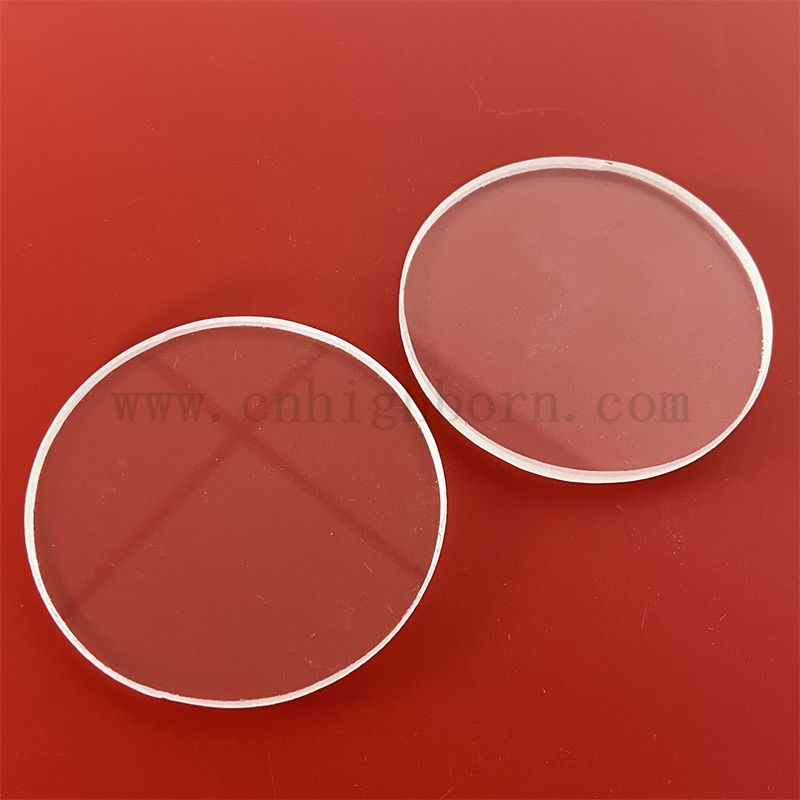 Pannello in vetro di silice trasparente ad alta purezza Disco di quarzo rotondo