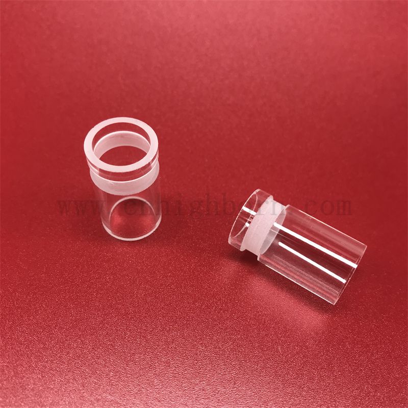 Resistenza al calore tubo di vetro in quarzo chiaro personalizzato con fori di perforazione laser