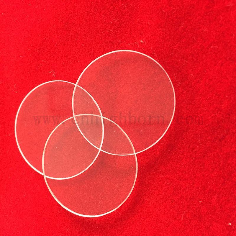 Disco di vetro in fuso resistente al calore rotondo trasparente personalizzato