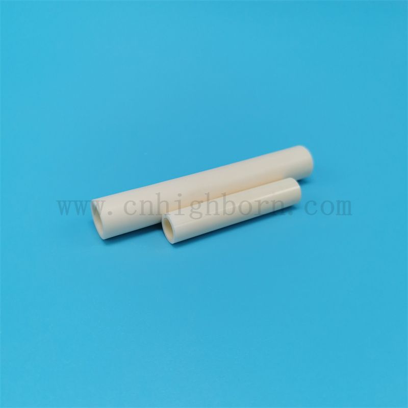 Lucidatura allumina 95% 99% al2o3 tubo in ceramica tessile
