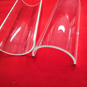 Mezzo tubo al quarzo con pannello in vetro al quarzo ad arco ad alta temperatura resistente