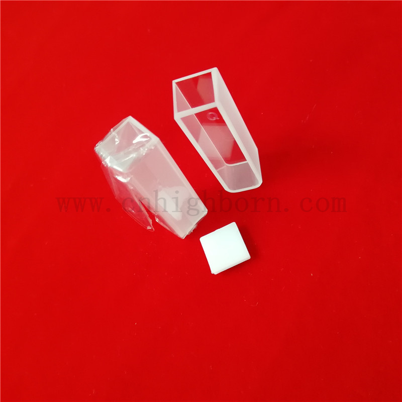 Standard rotondo rotondo di laboratorio Q104 CELLO DI FLUSSO OPTICO GLOGO 3,5 ml Spettrofotometro Cuvetta di vetro in quarzo