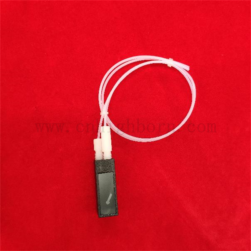 Q624 Cuvetta di vetro micro quarzo standard percorso da 10 mm Lunghezza nera Evita la luce di auto -mascheramento della cella di throwhrool continua 