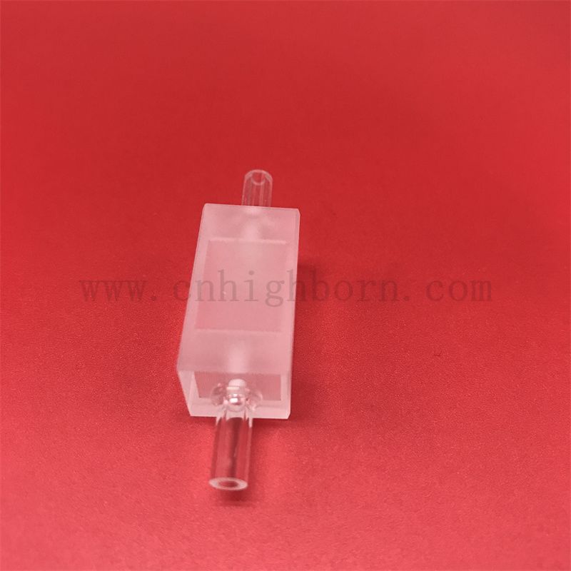 UV laboratorio Buona stabilità termica Spettrofotometro Cuvette in quarzo Cellula di vetro ottico