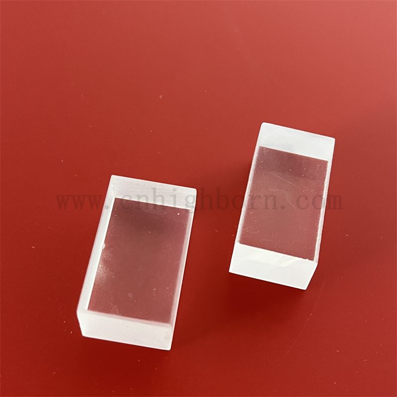 Pannello di silice fuso in vetro rettangolare in quarzo rettangolare due lati personalizzato