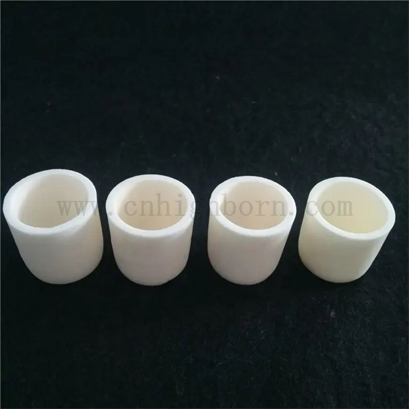 99% 95% al2o3 ceramica tazza di riscaldamento in alluminio ossido ceramico piccolo crogiolo con fondo piatto