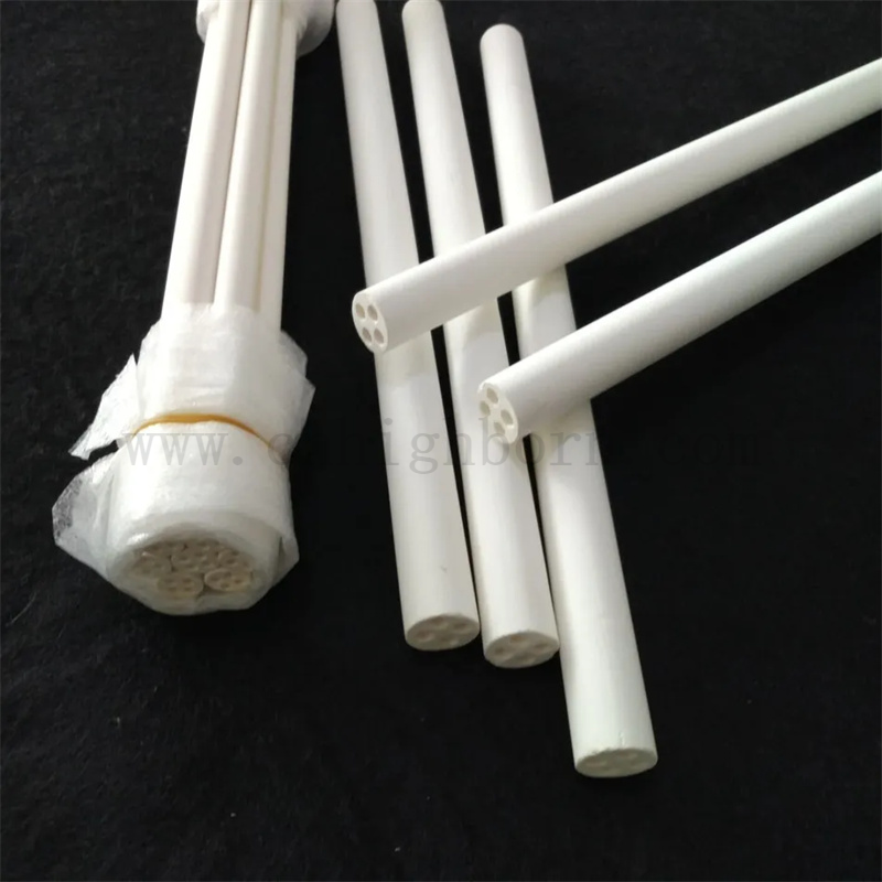 Elemento di riscaldamento industriale tubo mgo con 4 fori ossido di ossido di isolamento ceramico