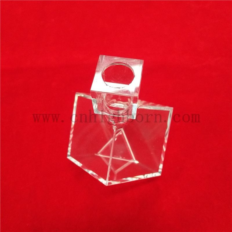 Cuvetta per spettrofotometro in vetro al quarzo di trasmissione ottica ad alta corrosione per laboratorio