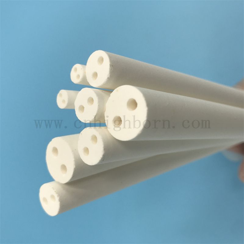 Tubo mgo a 2 fori al 99% di isolamento in ceramica del nucleo di ossido di magnesio