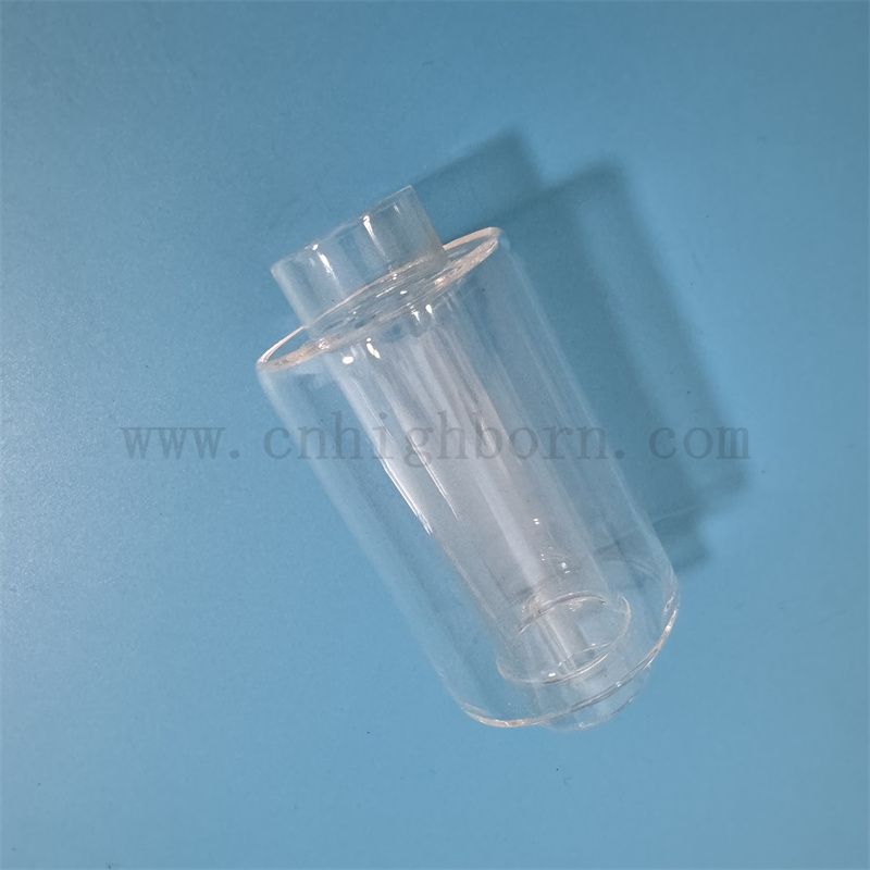 Tubo di vetro trasparente a doppio strato personalizzato resistente al calore e corrosione