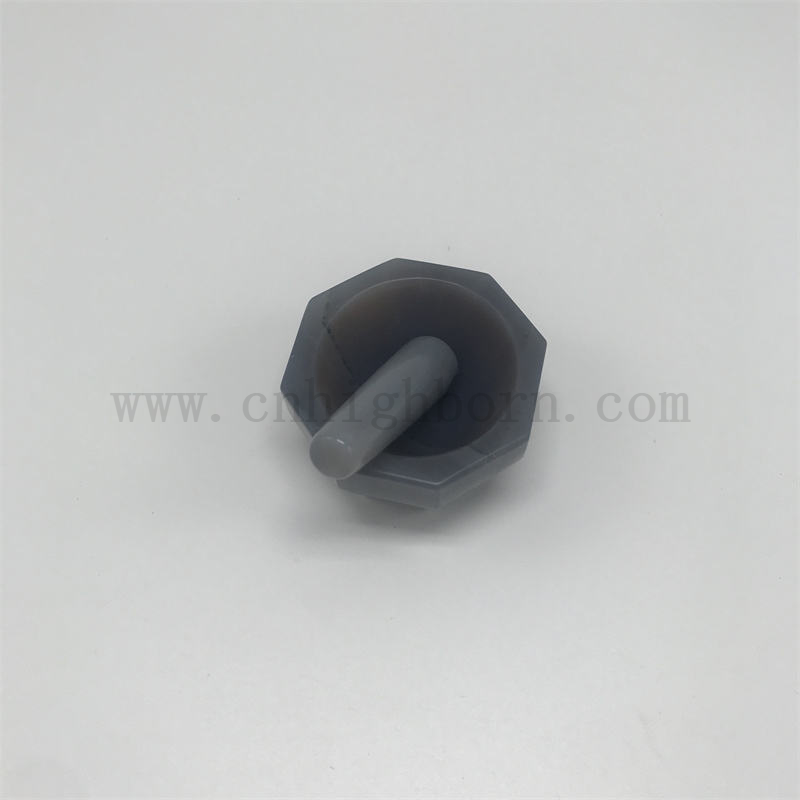 Morta e pestello di agata naturale ad alta durezza per la rettifica di laboratorio e farmaceutica