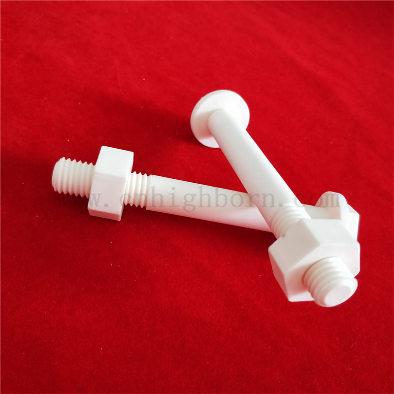 Allumina personalizzata M6 Vite Isolamento del dado esagonale AL2O3 VITE CERAMICA