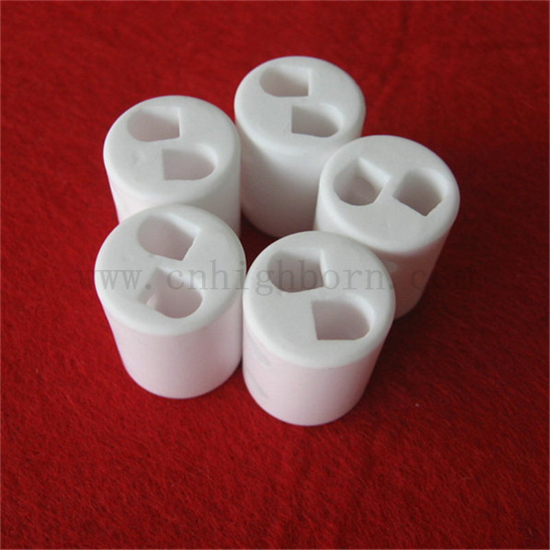 Cilindro di allumina irregolare personalizzato AL2O3 Asta di ceramica a forma di forma speciale