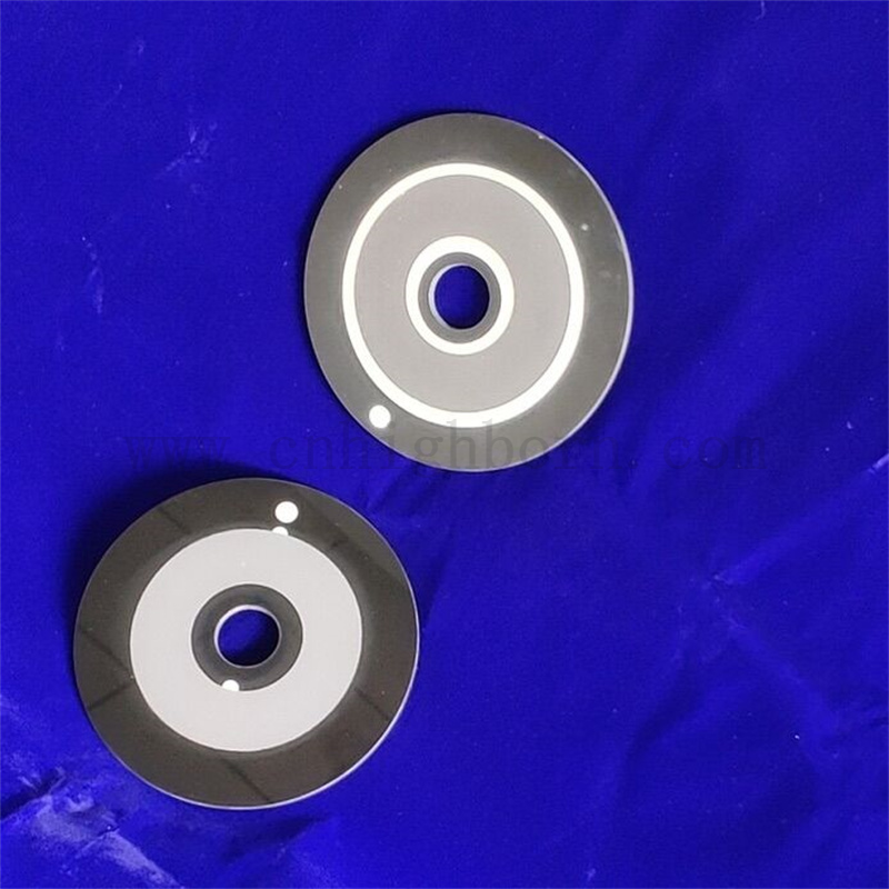 Resistenza al calore Wafer di riscaldamento in vetro in ceramica nera. 