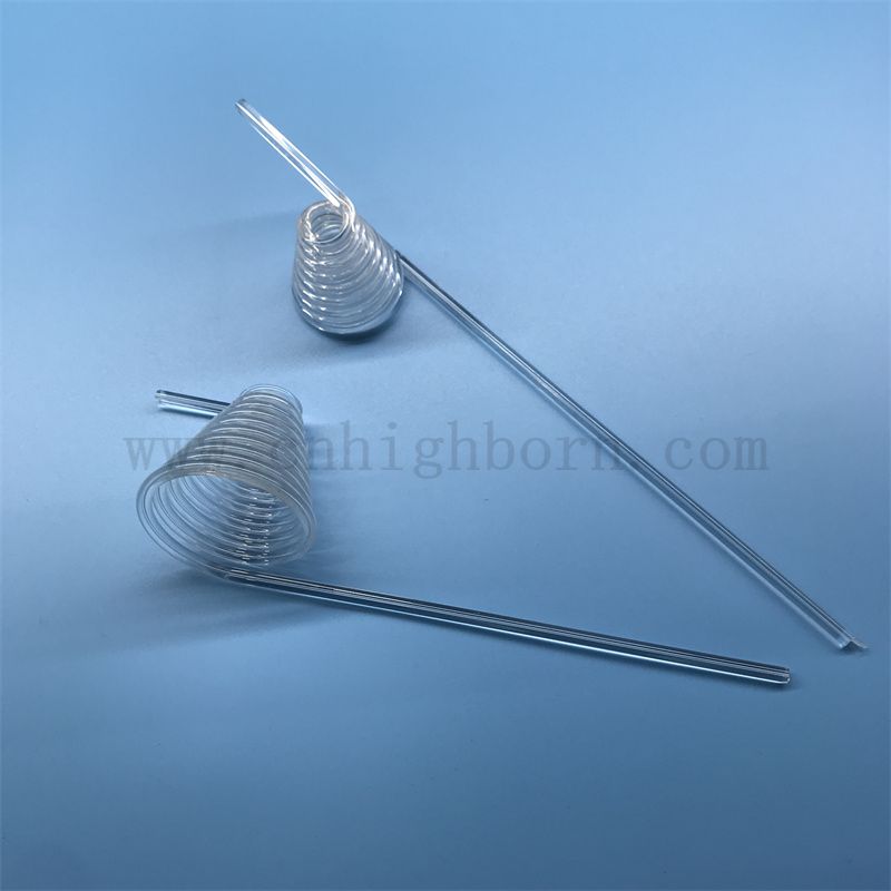 Resistenza al calore Cleor Clear personalizzato Quarzo elicoidale Fuso in vetro di silice