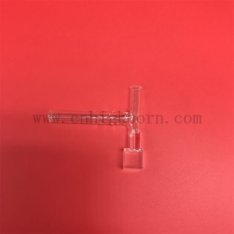 Trasmissione ad alta trasmissione Cuvette in quarzo a flusso di vetro di silice chiaro