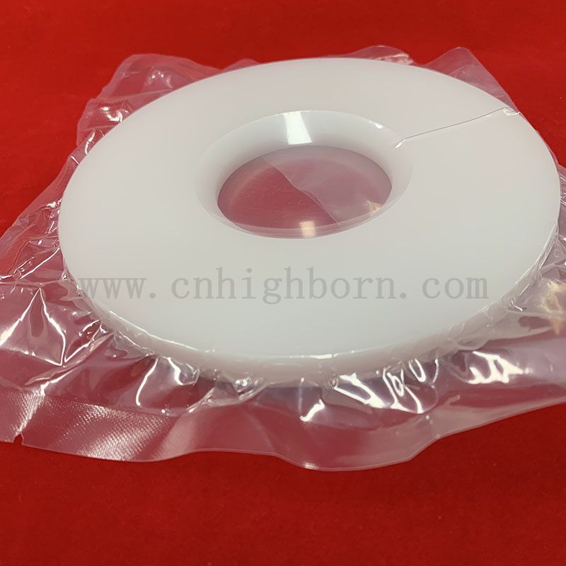 Resistenza alla corrosione Anello di silice opaco Flangia di vetro in quarzo bianco latte