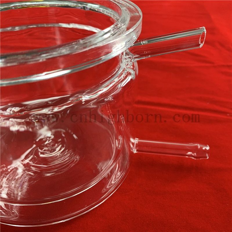 reattore in vetro di silice trasparente