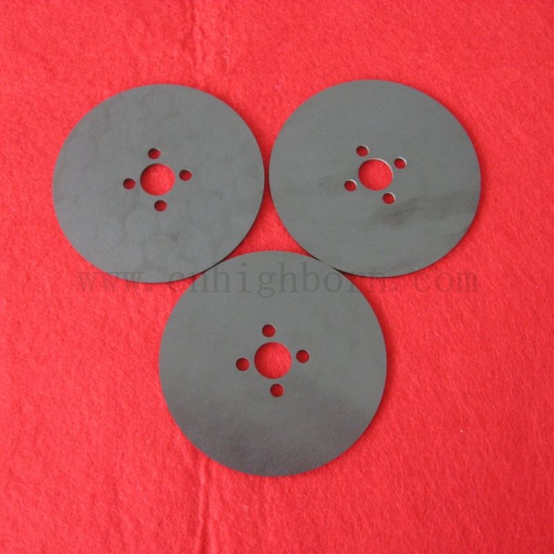 Piastra rotonda di zirconia nera perforata laser