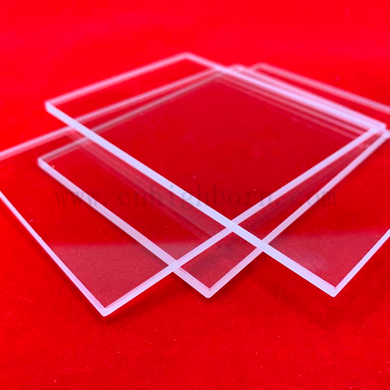 Piastra rettangolo di vetro al quarzo di resistenza ad alta temperatura di 1100 gradi per visualizzarport di quarzo