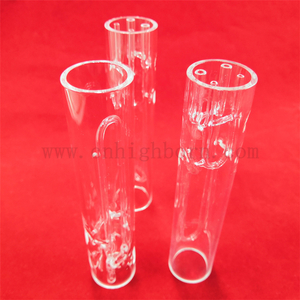 Tubo in vetro di silice trasparente lucido resistente al calore personalizzato con tubo in vetro di quarzo