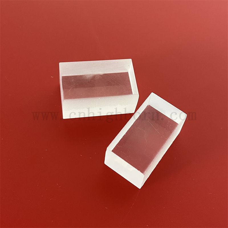 Pannello di silice fuso in vetro rettangolare in quarzo rettangolare due lati personalizzato