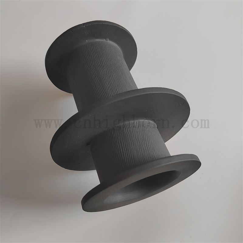 Sinterizzazione di reazione Sinterizzazione in carburo Isolatore di tubo irregolare Black Sic Ceramic Parte